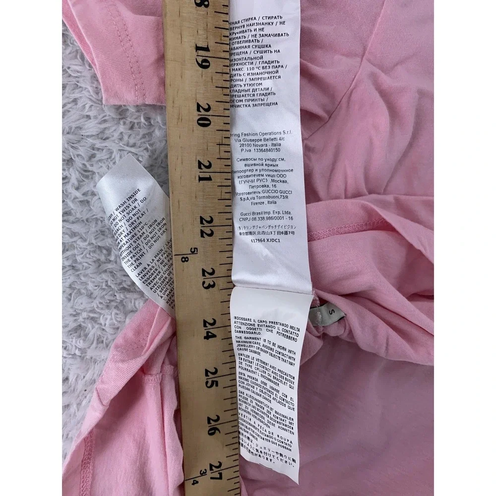 Gucci X Doraemon Shirt Mens Small Pink Made in Italy Anime Designer Tee Cartoon